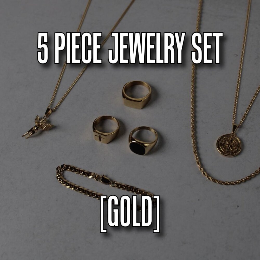5 Piece Gold Jewelry Set